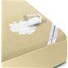 Utopia Bedding Coprimaterasso impermeabile matrimoniale XL, in spugna di alta qualità, 200 g/m², traspirante, stile aderente con tasche elastiche (beige)