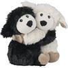 Warmies Peluche a forma di pecora, set da 2 pezzi, nero e bianco