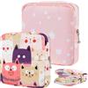 NZVQH 2 Borse Rosa, Porta Assorbenti Igienici, Portatile, Riutilizzabile Porta Assorbenti da Borsa