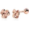 Meissa Orecchini Donne Nodo Twist Argento Sterling, Chiusura a Vite Piatti Ipoallergenici, Impermeabili e Antiossidanti