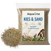 AquaOne - Ghiaia per acquario, sabbia 5 kg | Fondo chiaro nero multicolore fine medio grossolano | Ghiaino per acquario di qualità premium | Sabbia di quarzo, ghiaia per acquario, decorazione