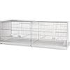 2Gr Gabbia cova cm.120 Modello Livigno, Zincata, Pieghevole, Misure cm.120x40x40 h. sovrapponibile, Laterali Chiusi.