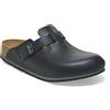 BIRKENSTOCK Boston Pro - Zoccoli in pelle in edizione limitata - Scarpe in pelle di alta qualità con plantare anatomico, Nero , 44 EU