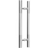 LRYELWA 1x Maniglia per Porta Doccia in Acciaio Inossidabile,Pomello Doppia Barra laterale per Porte Scorrevoli in Vetro,Maniglioni per Hotel Home Club Office Store (Argento,Distanza Fori 300mm)
