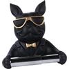 MotiveTech Porta Rotolo Carta Igienica Porta Rotolo Scultura Cane Da Parete Porta Carta Igienica in Resina Supporto per Bagno Decorativo Adatto per Soggiorno Uff, Nero