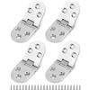QWORK® 4 Pezzi Pieghevole Flip Top Cerniera, Lega di Zinco, Cerniere della Porta e Viti, cerniere a ribalta Per Tavolo Pieghevole, Armadio