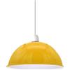 LEDSone Lampada da soffitto, a sospensione, da parete, vintage/industriale, facile da montare, a forma di cupola, con paralume in metallo E27, 60 W, per soggiorno, cucina, bar, hotel. (Gialla)