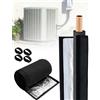 Generico Copertura isolante for tubi in rame HVAC a 3 strati, 59/78x10,6 pollici, manicotto for tubi AC Oxford 600D for mini split esterni e condizionatori d'aria centrali(200x27cm/78.7x10.9in)