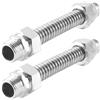 ACOLY Tubo flessibile in acciaio inossidabile da 2 pezzi, tubo corrugato da 1/2 x 150 mm, tubi di collegamento universali per caldaie, impianti idraulici, bagni, lavandini, cucine