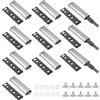 Doksvp 10 Pezzi Push Pull per Ante, Robusto Apertura a Pressione Push to Open Magnetic Chiavistello con Viti Chiusure, Chiusura Magnetica per Ante per Porta Armadi Armadio Cassetti, Argento