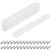 QUARKZMAN 10 Pc Piastre Piane Dritte, 135mm x 5mm Piastra Di Rinforzo In Ferro Con Viti Piastre Di Riparazione Connettore Di Giunzione Per Mobili In Legno, Bianco