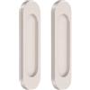 QUARKZMAN 2Pcs Maniglie Ovali Autoadesive Per Porte Scorrevoli, 3.9 Maniglie In Lega Di Alluminio Per Ante Scorrevoli Armadi E Finestre, Grigio