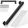 OUUTMEE 90cm Corrimano da parete in tubo quadrato in acciaio al carbonio, adatto per uso interno ed esterno, ringhiera per scale altezza 7,5 cm, nero