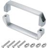 QUARKZMAN 4 Pezzi Maniglia A Sbarra Rettangolare, 180mm/7.1 Distanza Fori Maniglia In Lega Di Alluminio Per Cassetti Armadi Porte Garage, Argento
