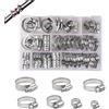 YEYIT 60 Pezzi Fascette Stringitubo, Fascette Stringitubo Regolabile 6-38mm,Fascette Metalliche 7 Dimensioni per Tubo d'acqua, Tubo Automobilistico