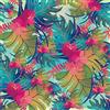 VaryPaper Carta da parati colorata con foglie tropicali e fiori rosa, 44,5 cm x 200 cm, retro adesivo plastico per mobili, per soggiorno e camera da letto dei bambini