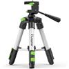 Huepar TPD05 - Mini treppiede portatile in alluminio leggero da 50 cm, regolabile, per livella laser e fotocamera, testa panoramica flessibile a 3 vie e livella a bolla, piastra a sgancio rapido con