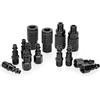 Noosverl Set di 14 connettori per tubo dell'aria e compressore, 1/4 NPT, accoppiatore d'aria e kit di connettori maschio femmina, accessori per compressore d'aria (nero)