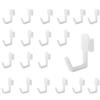 FIBOUND 20 Ganci per Pannelli Forati, Ganci per Pannelli Forati Bianchi, Ganci per Organizer da Parete per Pannelli Forati, Gancio per Pannello Forato Portautensili, per Organizer per Attrezzi da Garage
