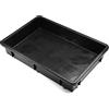 Othmro 1 pezzo Scatola portaoggetti in plastica PP impilabile per parti, scatola antistatica per stivaggio, scatola a sospensione per componenti elettronici, nero, 345 x 220 x 60 mm