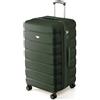 Flight Knight Valigia Baule 80 cm Bagaglio da Stiva Rigido in ABS per Viaggi Lunghi Grande Capacita Interna Ruote Spinner e Serratura TSA Approvata per la Maggior Parte delle Compagnie Aeree UK