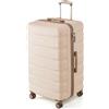 Flight Knight Valigia Baule 80 cm Bagaglio da Stiva Rigido in ABS per Viaggi Lunghi Grande Capacita Interna Ruote Spinner e Serratura TSA Approvata per la Maggior Parte delle Compagnie Aeree UK