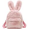 Jywmsc Zaino da coniglietto per ragazze adolescenti, Donne Carino Orecchie di Coniglio Zaino Fluffy Borsa a tracolla Scuola Borsa Satchel