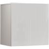 WHOUS Pensile a Cubo CHRONOS per Soggiorno con 1 Anta, Mobile Sospeso Libreria Multiuso per Salotto, 50x35x50 cm, Bianco Lucido