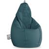 Happers Pouf Poltrona Sacco con Imbottitura per Sedersi Grande Puff per Bambini Adulti Morbido Puffo Bean Bag Chair Gigante per Salotto Lettura Ghiacciaio XL