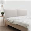 DHOME Testiera Imbottita Liscia in Similpelle Altezza 70CM Spessore 4cm e 8cm per Parete Acustica Testate Letto Pannello Fonoassorbente Camera da Letto (Blanco Hueso, 180cm Dual, Spessore 4cm)