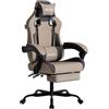 SUKIDA Sedia da gaming ergonomica da ufficio, in pelle PU, con poggiatesta, ergonomica, con supporto lombare fino a 150 kg