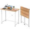 EXSELTMAN Scrivania Pieghevole Salvaspazio, 80x45.5x74 cm, Scrivania Computer, Scrivania Richiudibile, Struttura in Metallo, Moderna e Semplice per ufficio, Studio, Camera da Letto