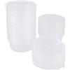 KAILIKETIY Set di 15 pezzi in plastica con coperchio per plastilina, scatola ermetica per argilla trasparente, per 20 g, 6,8 x 6,8 x 3 cm