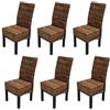 Mendler Set 6X sedie Intreccio di banano Eleganti Soggiorno Sala Pranzo M69 Bali Gambe - Scure Senza Cuscini