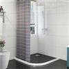 EGZASDI Striscia di Tenuta per Piatto Doccia, Tappo for barriera d'Acqua for Vasca da Bagno, Doccia, Bianco, 110-350 cm(130cm)