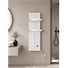 Finesa D scaldasalviette Elettrico Bagno 1000 x 408 cm,termoarredo Elettrico, termostato Digitale 400-1200 W,di Colore Bianco