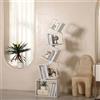 Weltallina Libreria in metallo a 5 ripiani, 170,2 cm, moderna e unica, ad angolo, libreria per soggiorno, camera da letto, ufficio, decorazione per la casa