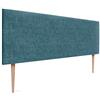 DHOME Testiera in lino naturale liscio Testiera letto imbottita Testiera della camera da letto moderna TOP TRENDING (Turchese, 160x105cm con Gambe (Letto 150/160))