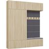 BDW Armadio HAGA IV 2S 2P Rovere Sonoma 2 armadi + 2 appendiabiti, 238 cm - Larghezza: 200 cm - Profondità: 35 cm - Modulare - per corridoio - Armadio per scarpe e giacche