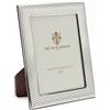 SEC OF FLORENCE 7216/13x18IT Cornice Portafoto in Argento Massiccio 925 con Retro in Legno Mogano
