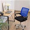 PALUPLUS Sedia da Ufficio Smart in Tessuto a Rete Traspirante BLU, Misura 53x51x95 cm, Poltrona da Scrivania Girevole 360° con Ruote, Base in Acciaio e Altezza Regolabile, Portata 100Kg -10