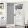 WWQQKJ Set di 2 pannelli di tende per portafinestra, fissaggio con velcro senza fori, oscuranti, termicamente isolate e antipolvere, per porta scorrevole/interna, 66 x 172,7 cm(Grigio Argento)