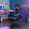 Racingreat Sedia Gaming con Altoparlant Bluetooth e Poggiatesta, Poltrona da Gioco Regolabile in Altezza, per Ufficio, Sedia Ergonomica Gaming per Adulti，Adolescenti（Bluetooth, Blu