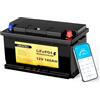 LISUATELI Batteria LiFePO4 da 12 V, 140 Ah, H190, Bluetooth 150 A, BMS, protezione dalle basse temperature, batteria al litio a 8000 cicli, perfetta per camper, impianti solari, marine, roulotte, applicazioni