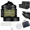 BAOSROY Kit Riparazione Pelle, Crema di Riparazione,Balsamo Riparazione Pelle, Gel Riparatore per Liquida,Lederkratzer Reparatur für Leder Restaurierung Risse Löcher (Set 60 ml Nero)