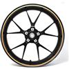 Finest Folia Striscia decorativa autoadesiva per cerchioni di ruote da 16, 17, 18, 19 con strumento di montaggio, 0,7 cm, per moto, auto, bicicletta, (Rame opaco)