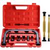 FreeTec 12 Pezzi Compressore Molle Valvole, 16-30mm Set Compressore Molle Valvole con Smerigliavalvole, Morsetto C Massiccio Attrezzo Compressore Molle della Valvola per Motore Moto Auto