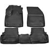J&J AUTOMOTIVE Tappetini Auto in Gomma su Misura per Peugeot 5008 2017-2024, Set da 4 Pezzi, Bordo Alto 4 cm, Antiscivolo, Inodore, Colore Nero