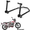 Eikuavons Supporto per moto, sollevatore per moto anteriore con doppie ruote, montaggio a larghezza regolabile per moto fino a 300 kg, stabilità (Nero)