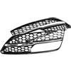 RALMSVEM Maglia a nido d'ape Stile Paraurti Anteriore Copertura Della Lampada Della Nebbia Griglie Fendinebbia Griglia Compatibile for Audi A3 Hatchback 2013-2016 Nero e Argento